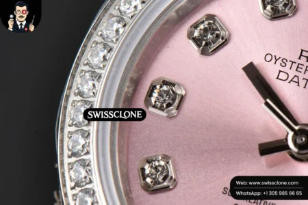 Rolex DateJust 28mm Ladies WF Diamond Pink Dial Diamond Marker Jubilee High Resolution View