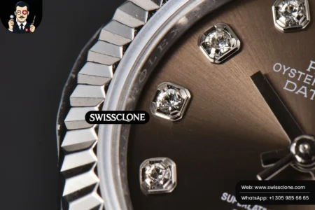 Rolex DateJust 28mm Ladies WF Gray Dial Diamond Marker Jubilee High Resolution View