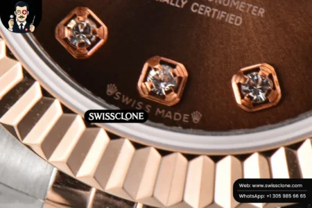 Rolex DateJust 28mm Ladies WF RG/SS Brown Dial Diamond Marker Jubilee High Resolution View