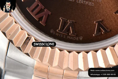 Rolex DateJust 28mm Ladies WF RG/SS Brown Dial Roma Marker Jubilee High Resolution View