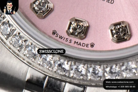 Rolex DateJust 28mm Ladies WF Diamond Pink Dial Diamond Marker Jubilee High Resolution View