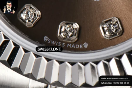 Rolex DateJust 28mm Ladies WF Gray Dial Diamond Marker Jubilee High Resolution View