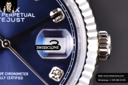 Rolex DateJust 36mm Blue Dial Diamond Marker Jubilee VR3235 High Resolution View