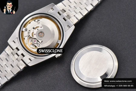 Rolex DateJust 36mm Smooth Bezel Gray MOP Dial Diamond Marker Jubilee VR3235 High Resolution View