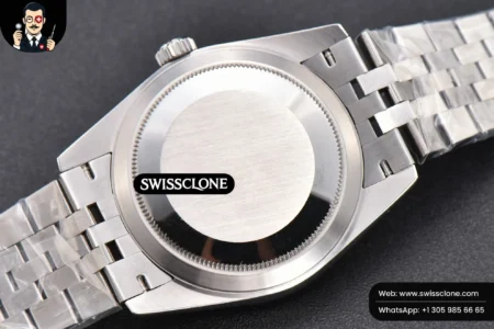 Rolex DateJust 36mm Smooth Bezel Gray MOP Dial Diamond Marker Jubilee VR3235 High Resolution View