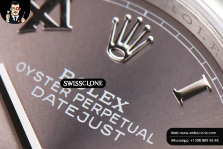 Rolex DateJust 36mm Smooth Bezel Gray Dial Roma Marker Jubilee VR3235 High Resolution View