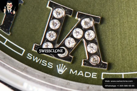 Rolex DateJust 36mm Smooth Bezel Green Dial Diamond Roma Marker Jubilee VR3235 High Resolution View