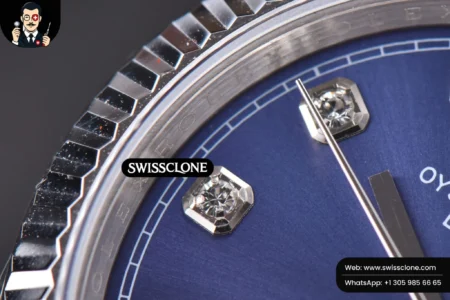 Rolex DateJust 36mm Blue Dial Diamond Marker Jubilee VR3235 High Resolution View