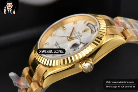 Rolex Daydate 36mm Meteorite Dial Diamond Marker High Resolution View