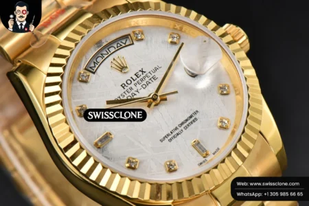 Rolex Daydate 36mm Meteorite Dial Diamond Marker High Resolution View