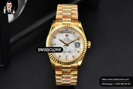 Rolex Daydate 36mm Meteorite Dial Diamond Marker High Resolution View