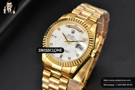 Rolex Daydate 36mm Meteorite Dial Diamond Marker High Resolution View