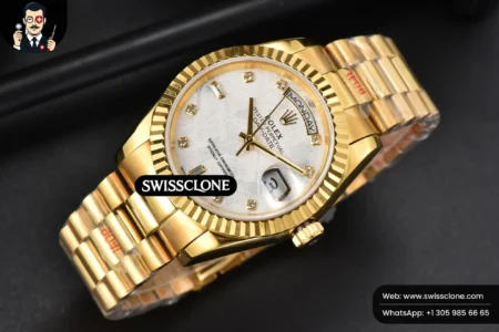 Rolex Daydate 36mm Meteorite Dial Diamond Marker High Resolution View