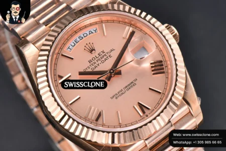 Rolex DayDate 40mm Dial Roma Marker President High Resolution View