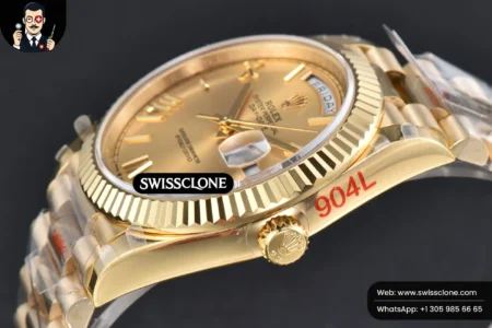 Rolex DayDate 40mm Dial Roma Marker President High Resolution View