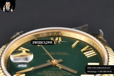 Rolex DayDate 40mm Green Dial Roma Marker President High Resolution View