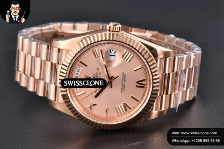 Rolex DayDate 40mm Dial Roma Marker President High Resolution View