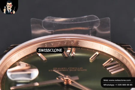 Rolex DayDate 40mm Green Dial Roma Marker President High Resolution View