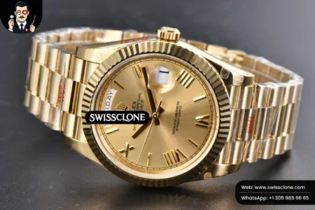 Rolex DayDate 40mm Dial Roma Marker President High Resolution View