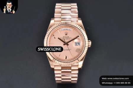 Rolex DayDate 40mm Dial Roma Marker President High Resolution View