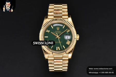 Rolex DayDate 40mm 904L Green Dial High Resolution View