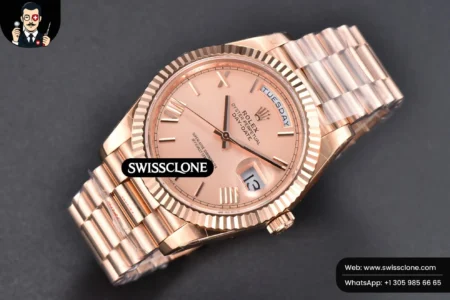 Rolex DayDate 40mm Dial Roma Marker President High Resolution View