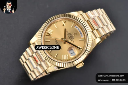 Rolex DayDate 40mm Dial Roma Marker President High Resolution View