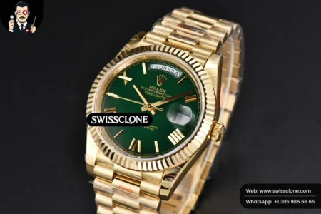 Rolex DayDate 40mm 904L Green Dial High Resolution View