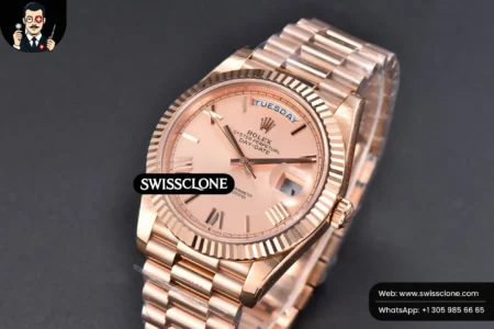 Rolex DayDate 40mm Dial Roma Marker President High Resolution View