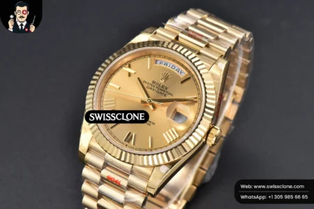 Rolex DayDate 40mm Dial Roma Marker President High Resolution View