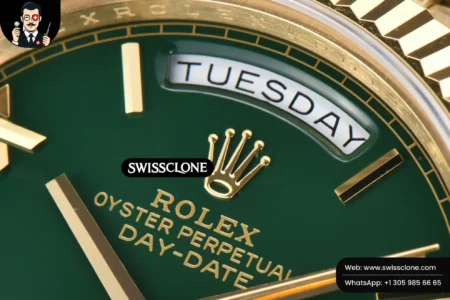 Rolex DayDate 40mm Green Dial Roma Marker President High Resolution View