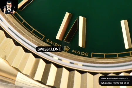 Rolex DayDate 40mm Green Dial Roma Marker President High Resolution View