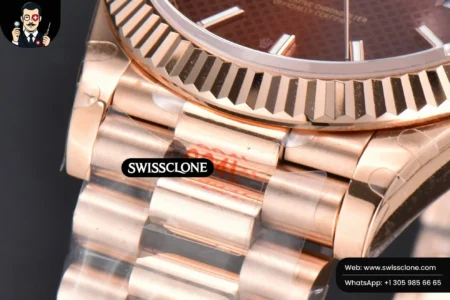 Rolex DayDate 40mm Brown Dial Lume Marker President High Resolution View