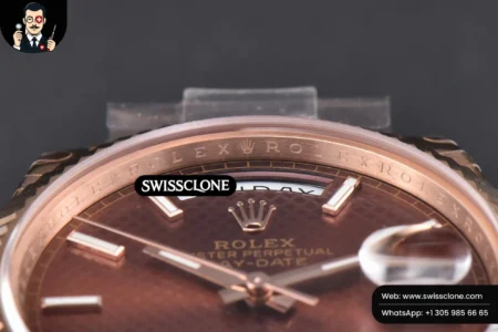 Rolex DayDate 40mm Brown Dial Lume Marker President High Resolution View