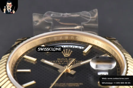 Rolex DayDate 40mm Black Dial Lume Marker President High Resolution View