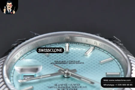 Rolex DayDate 40mm Ice Blue Dial Lume Marker President High Resolution View