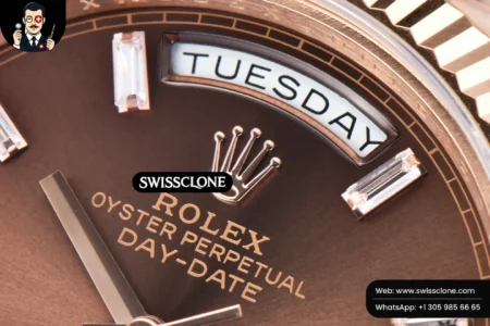 Rolex DayDate 40mm Brown Dial Diamond Marker President High Resolution View
