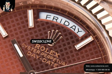 Rolex DayDate 40mm Brown Dial Lume Marker President High Resolution View