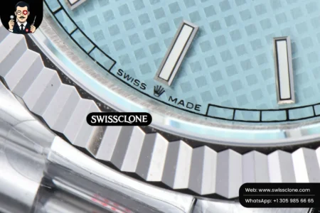 Rolex DayDate 40mm Ice Blue Dial Lume Marker President High Resolution View