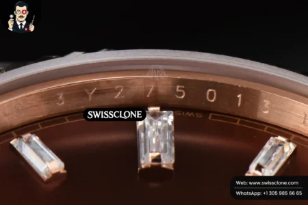 Rolex DayDate 40mm Brown Dial Diamond Marker High Resolution View