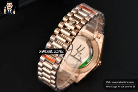 Rolex DayDate 40mm Brown Dial Diamond Marker High Resolution View