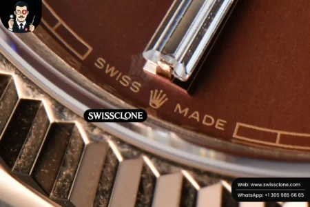 Rolex DayDate 40mm Brown Dial Diamond Marker High Resolution View