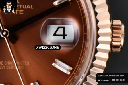 Rolex DayDate 40mm Brown Dial Diamond Marker High Resolution View