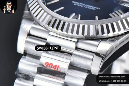 Rolex DayDate 40mm Blue Dial Roma Marker President High Resolution View