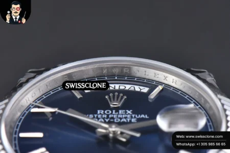 Rolex DayDate 40mm Blue Dial Roma Marker President High Resolution View