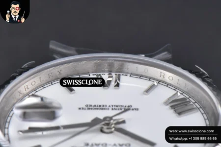 Rolex DayDate 40mm White Dial Roma Marker President High Resolution View
