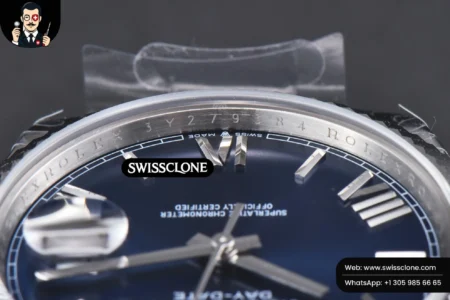 Rolex DayDate 40mm Blue Dial Roma Marker President High Resolution View