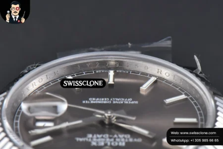 Rolex DayDate 40mm Gray Dial Lume Marker President High Resolution View