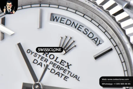 Rolex DayDate 40mm White Dial Roma Marker President High Resolution View