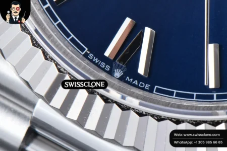 Rolex DayDate 40mm Blue Dial Roma Marker President High Resolution View